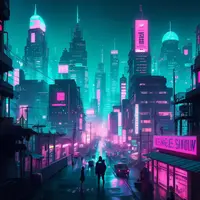 anima - cyberpunk city at night