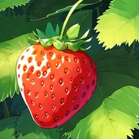 anima - anime, a strawberry shaped like a penguin, natural light