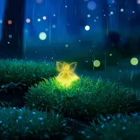 wanima-cute - macro photo, rainy forest, 1girl, glowing, night, fantasy, fairy forest, colorful details, bokeh