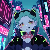 wanima-cute - cyberpunk city at night