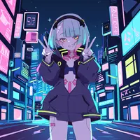 wanima-cute - cyberpunk city at night
