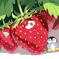 wanima-cute - anime, a strawberry shaped like a penguin, natural light