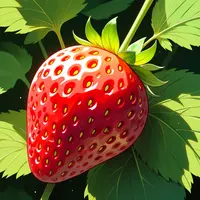 wanima - anime, a strawberry shaped like a penguin, natural light